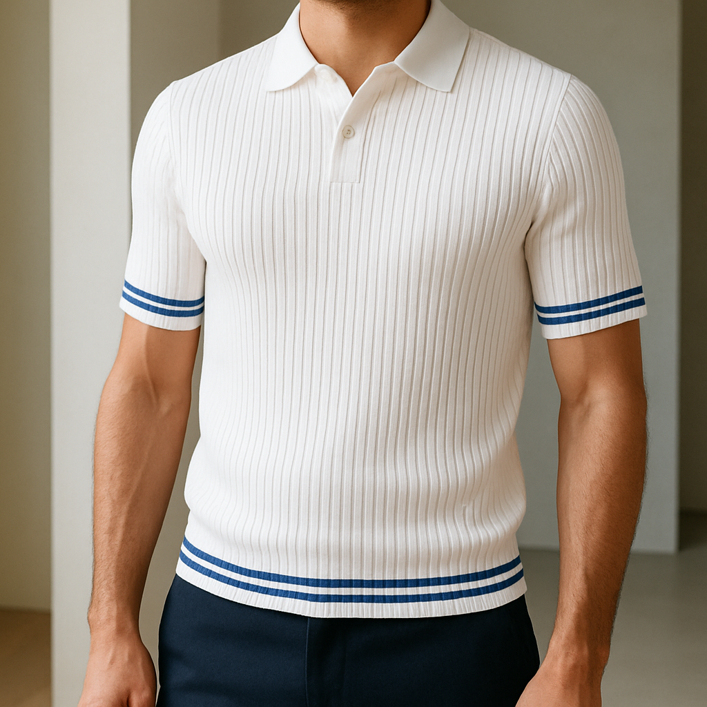 White Polo Clear Double Lines