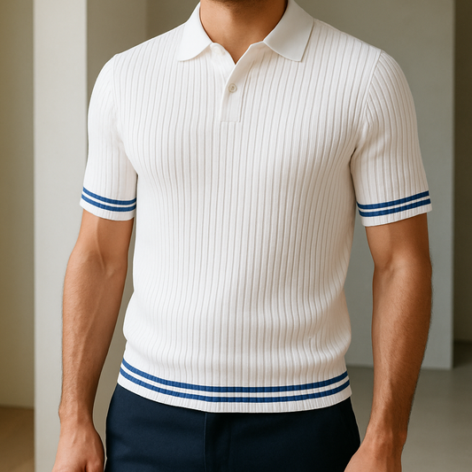 White Polo Clear Double Lines